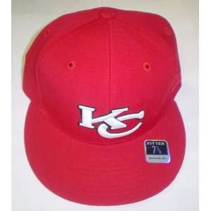  Kansas City Chiefs Flat Bill Reebok Hat Size 7 3/8 Sports 