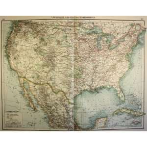  Velhagen and Klasing map of the United States (1901 