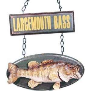  3d Largemouth Bass Fish Mounted on an Oval Plaque with 