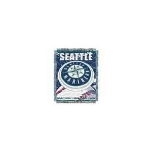 MLB Seattle Mariners 48x60 Woven Jacquard Throw  Sports 