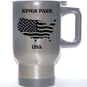  US Flag   Kings Park, New York (NY) Stainless Steel Mug 