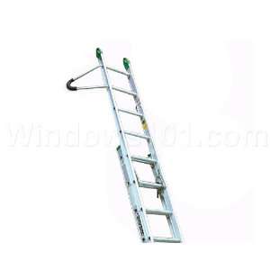 Levelok 16ft Extension Ladder w/ Adjustable Legs & Standout Bracket 