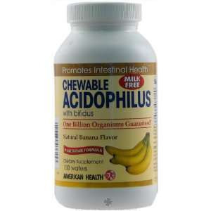   Health Probiotics Chewable Acidophilus with Bifidus, Banana 100 wafers