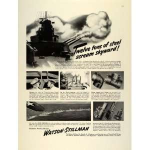 1942 Ad Watson Stillman Navy Ship Steel Forgings Welding WWII War 