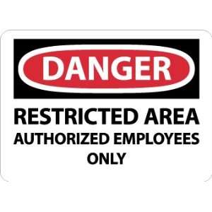  SIGNS RESTRICTED AREA AUTHORIZED EMPLOYE