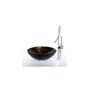  Kraus Autumn Glass Vessel Sink and Millennium Faucet