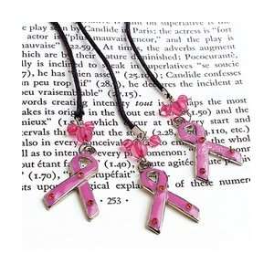  Pink Ribbon Charm Bookmarks (Receive 12 Per Order) Health 