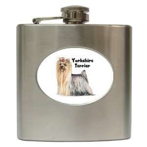 Yorkshire Terrier Yorkie Hip Flask (6 oz)  Kitchen 