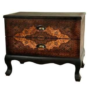  23.5 Olde Worlde Euro Design Two Drawer End Table Cabinet 