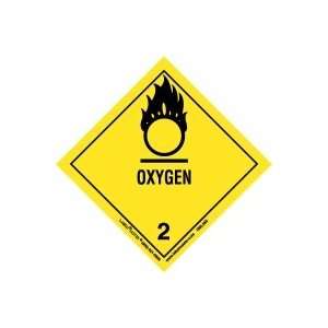  Oxygen Label, Worded, Paper, Pack of 50