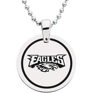  NFL Philadelphia Eagles Logo Disc Pendant w/chain Jewelry