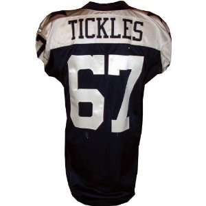 Marlon Tickles #67 Cowboys Game Issued Navy Throwback Jersey(Tagged 