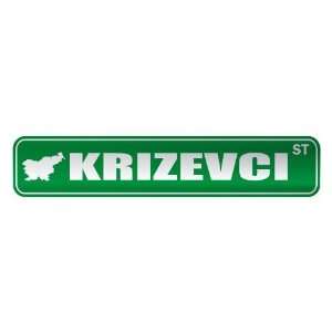     KRIZEVCI ST  STREET SIGN CITY SLOVENIA