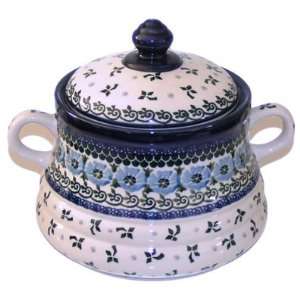 Polish Pottery Biscuit Keeper 7 3/4 H x 6 1/4 W  Kitchen 