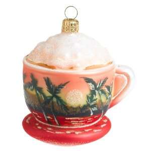 Ornaments To Remember Cappuccino Hand Blown Glass Ornament  