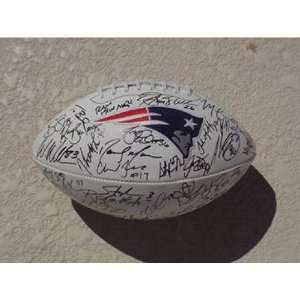  New England Patriots Team Signed Football   Autographed 