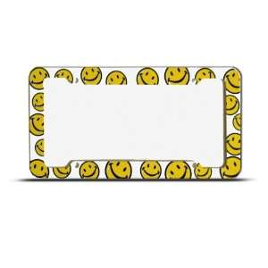  Yellow Smiley Happy Face Plastic license plate frame Tag 