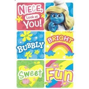  Greeting Card Birthday Smurfs Niece, Look at You bubbly 