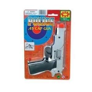  Kids Chrome Plated Cap Gun Pistol 6.75 inch (1 Dozen 