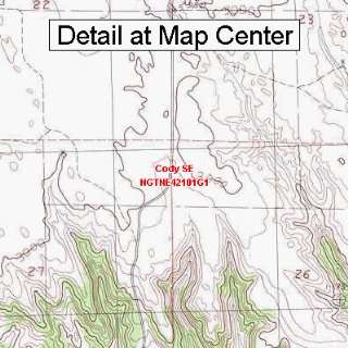   Topographic Quadrangle Map   Cody SE, Nebraska (Folded/Waterproof