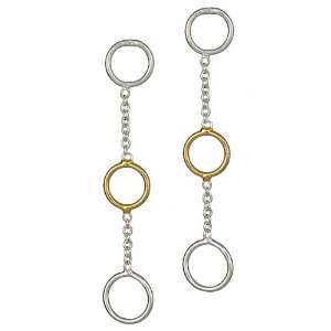 Tiffany Inspired Circle Link Earrings  Silver Jewelry