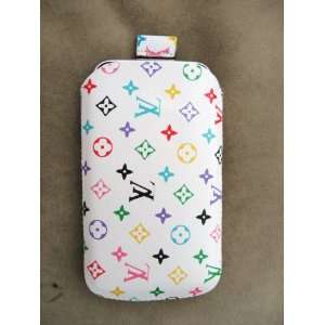 Iphone 2g 3g 3gs 4g Case Cover White Multicolor Monogram Pull up Pouch 
