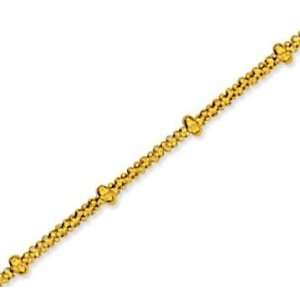    14k Yellow Gold Elegant Classic Style Ankle Bracelet Jewelry