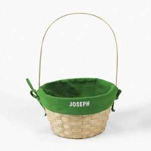 Personalized Basket With Green Liner   Party Decorations & Pails 
