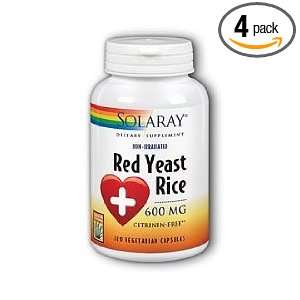  Red Yeast Rice 600mg 120 Caps 4 PACK Health & Personal 