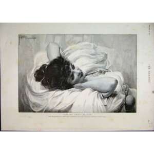   1892 Beautiful Woman Portrait Planning Love Campaign