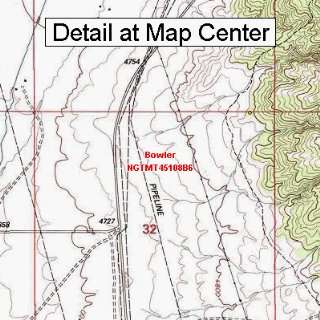 USGS Topographic Quadrangle Map   Bowler, Montana (Folded/Waterproof)