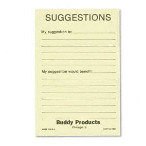  Suggestion Box Cards 4 x 6 Yellow 50 Cards/Pack 