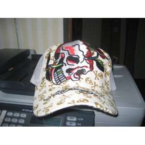  NEW 2008 ED HARDY WHITE HAT CAP NWT 