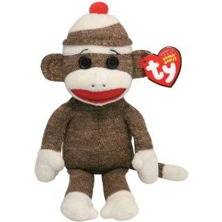 Ty Beanie Baby   Socks the Sock Monkey Brown