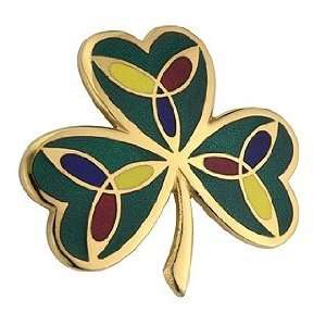  Gold Plated Shamrock Brooch   Made in Ireland Jewelry