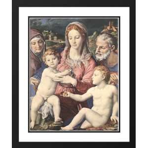   Agnolo 20x23 Framed and Double Matted Holy Family