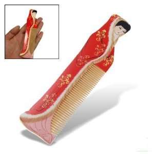  Home Travel Wooden Comb Ancient Chinese Beauty Pattern 