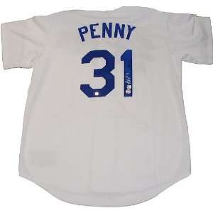  Brad Penny Dodgers Home Replica Jersey Signed on the Back 