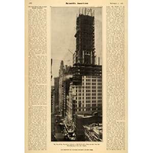 1907 Article Singer Building Skyscraper New York Built   Original 