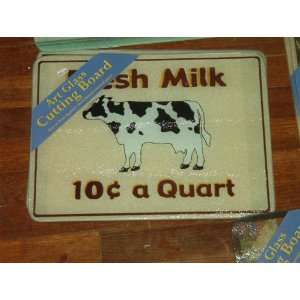  Art Glass Cutting Board  Fresh Milk 