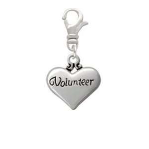  Volunteer Heart Clip On Charm Arts, Crafts & Sewing