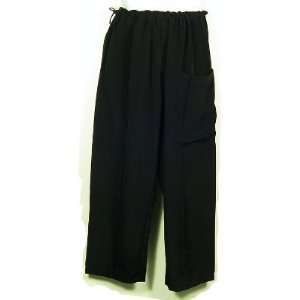  Black Silk Kung Fu Pants, Size S
