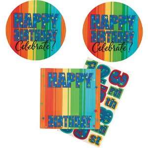   Celebrate Happy Birthday Custom Cutouts 3ct [Health and Beauty] [Toy