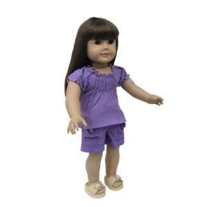   American Girl Doll Clothes Purple shorts and Peasant Top Toys & Games