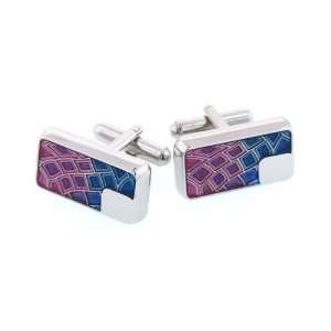   design of blue and pink hued enamels with presentation box Jewelry