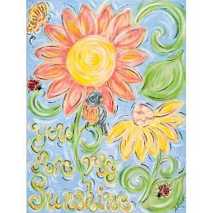   Green Frog Art Canvas Gallery Wrapped Art, You Are My Sunshine Baby
