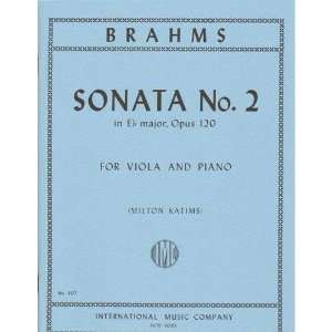  Brahms, Johannes Sonata No. 2 In E Flat Major Op. 120 for 