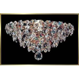 Small Crystal Chandelier, 4600 FM 12 CH, 3 lights, Silver, 12 wide X 