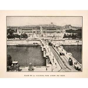 1900 Print Place De La Concorde Paris France Seine River Alexander III 