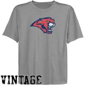  Houston Cougars Youth Ash Distressed Logo Vintage T shirt 